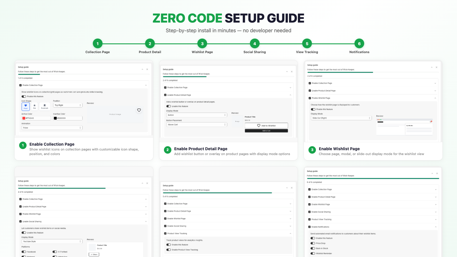 Zero code setup
