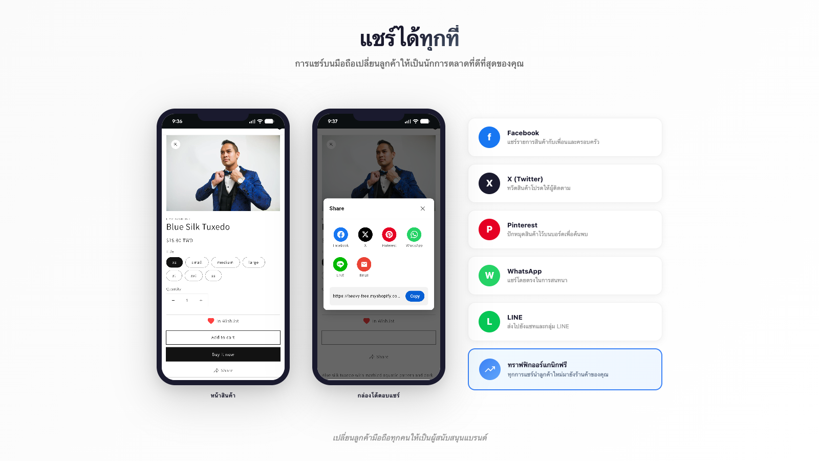 Native mobile sharing